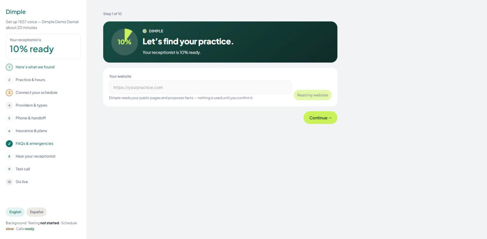 The knowledge base screen